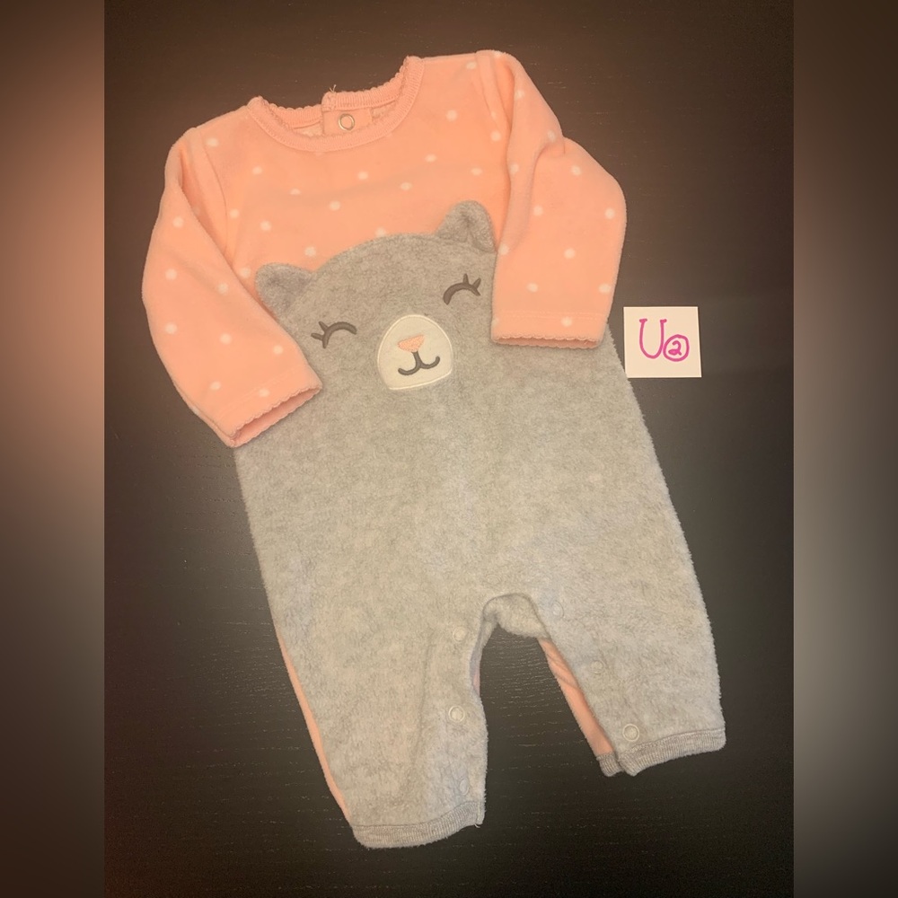 ⭐️2/$11.00⭐️ Carter's NB Pink and Grey One Piece Outfit